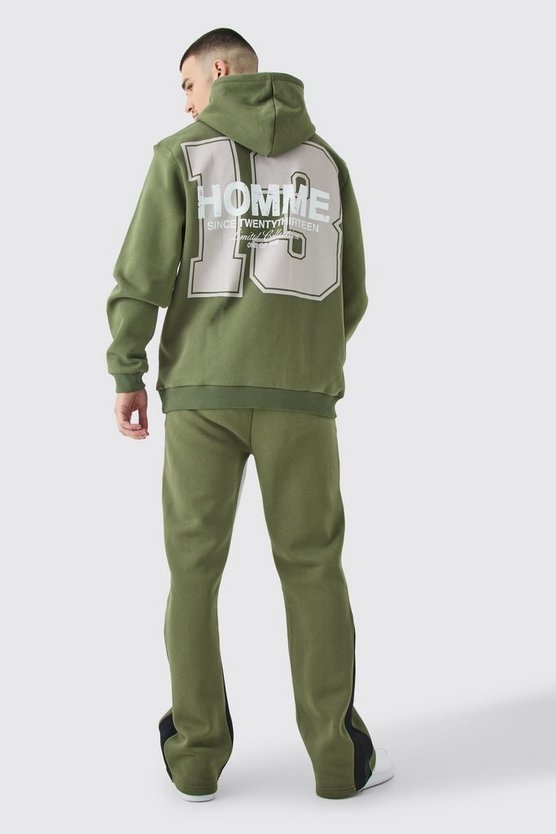 Tall Homme Official 13 Khaki Trainingsanzug mit Kapuze