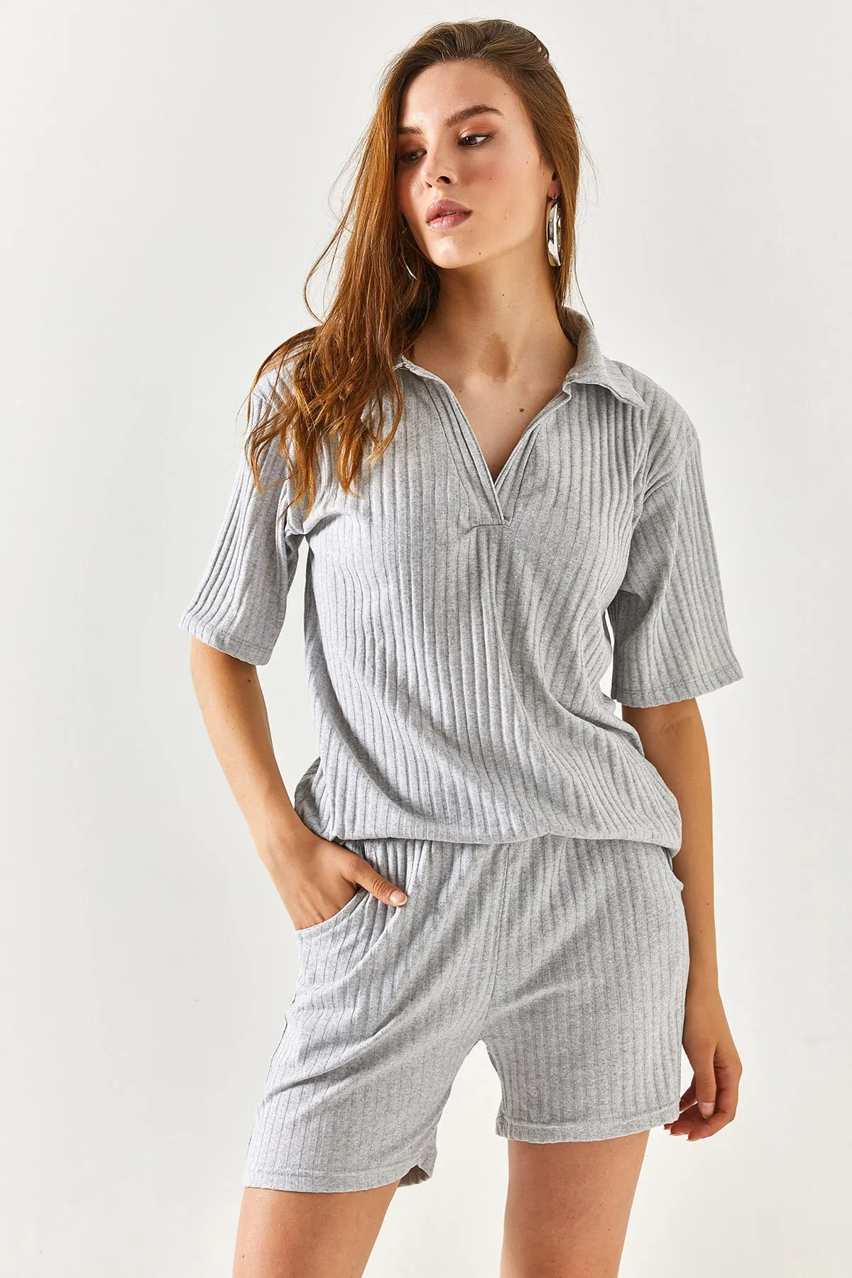 Olalook  Zweiteiler - Grau - Oversized