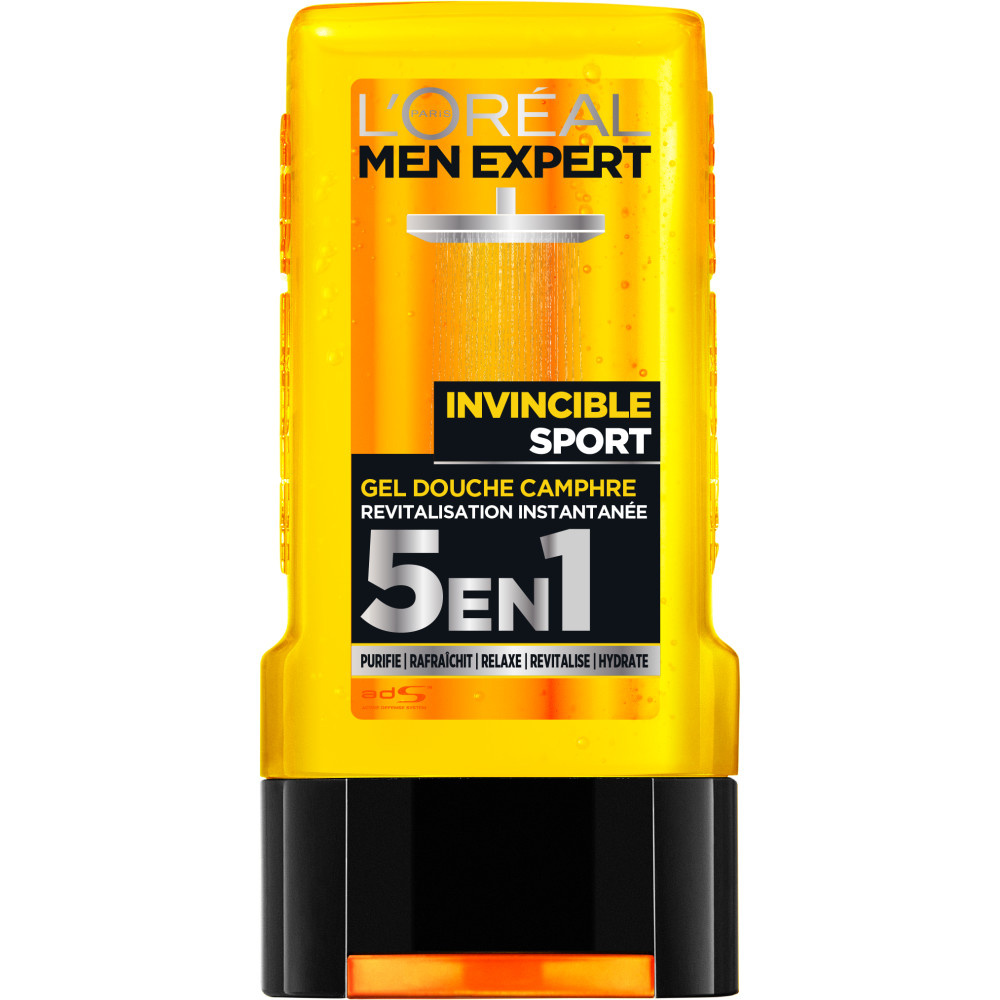L'Oréal Paris L'Oréal Men Expert Invincible Sport GelDouche 5en1 - 300ml Gel douche revitalisant Homme