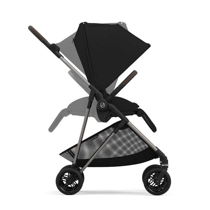 Poussette citadine Melio 3 moon black Cybex
