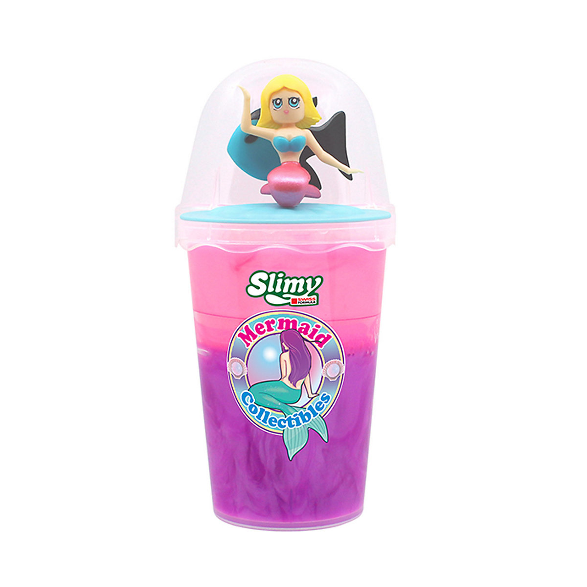 SLIMY® Mermaid Collectible - 155g Original Slimy Slime Spielmasse in zwei Farben inkl. lustiger Meerjungfrau Sammelfigur