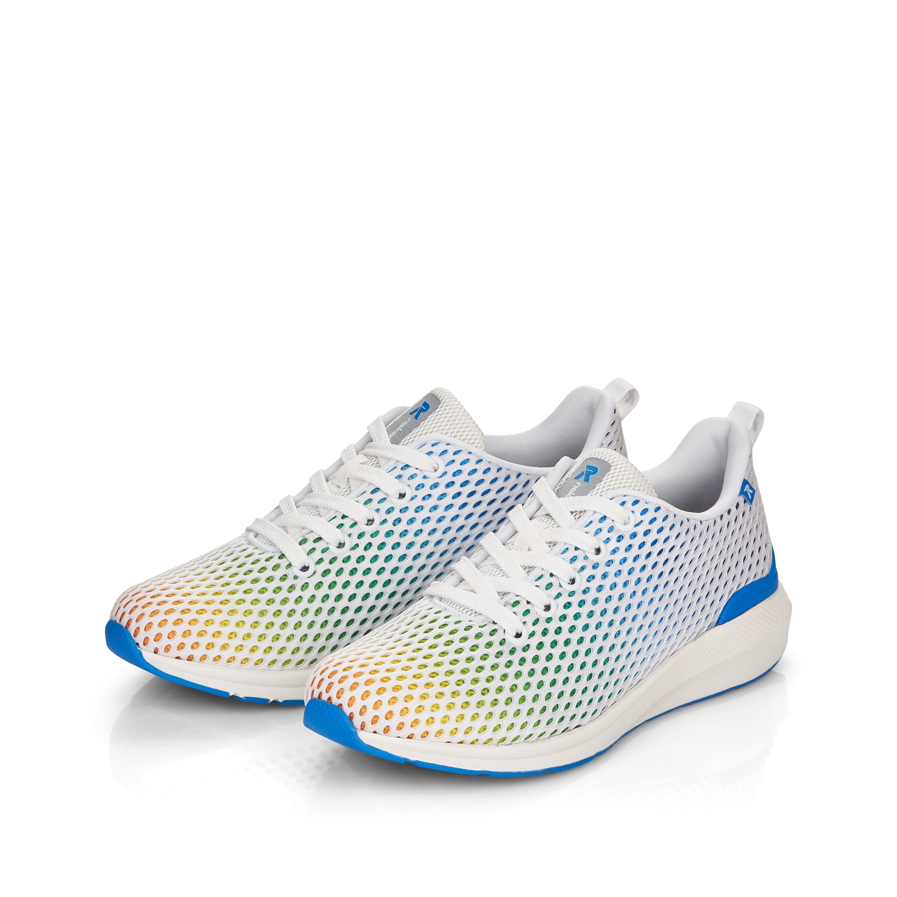 Rieker Damen Sneaker Low crystal-white rainbow