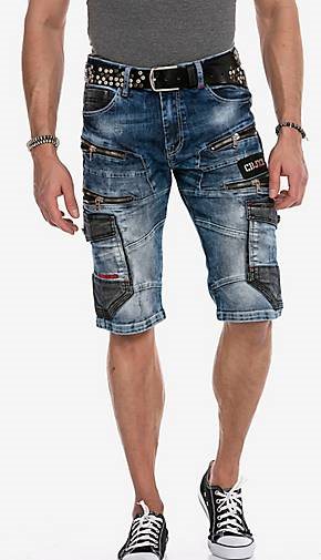 Cipo & Baxx Short CK234 in mehrfarbiger Waschung