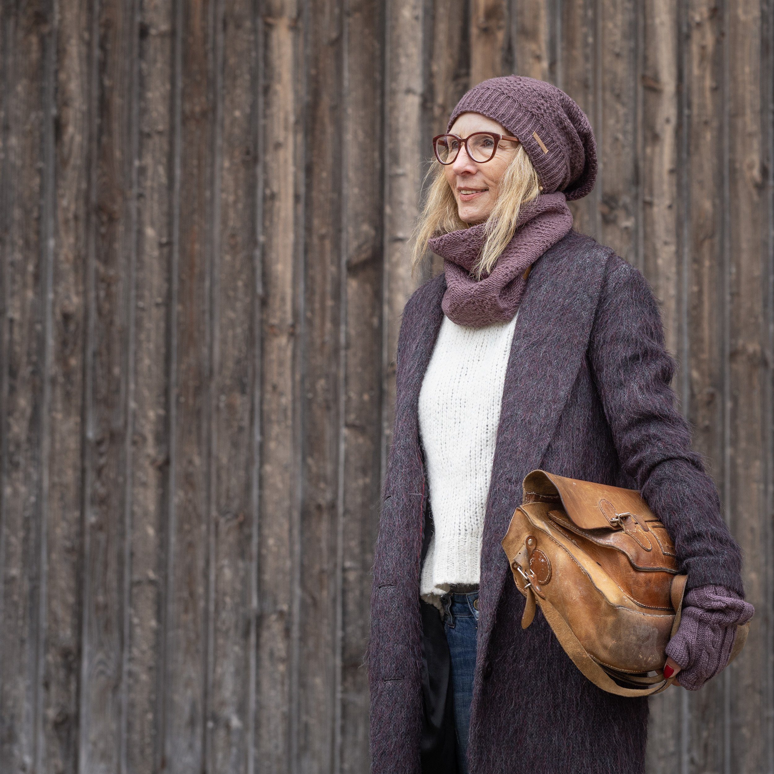 McRon Beanie Wollmütze Modell Lina gefüttert mit Fleece, hoher Schurwollanteil