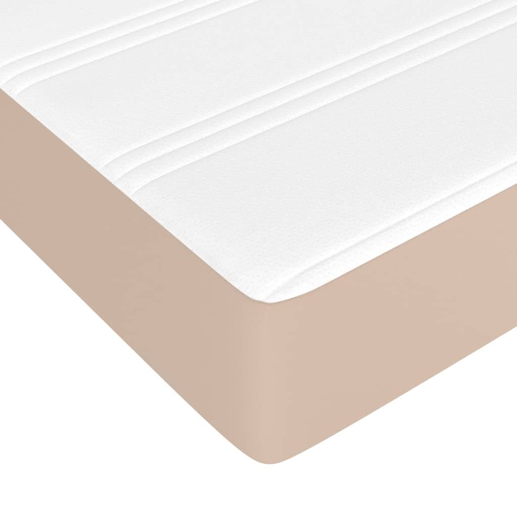 Boxspringmatratze Taschenfederkernmatratze Cappuccino 80x200x20 cm Kunstleder, vidaXL, 20 cm hoch