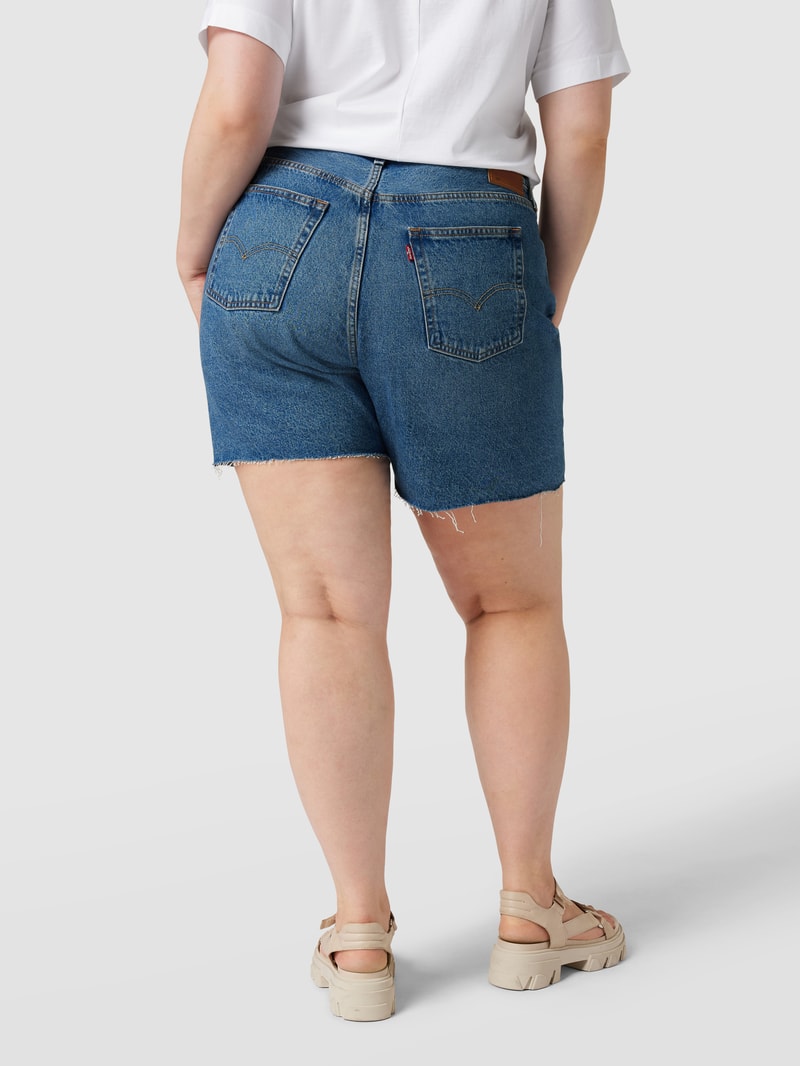 PLUS SIZE Jeansshorts im Used-Look Modell 'ORIGINAL SHORT' in jeans