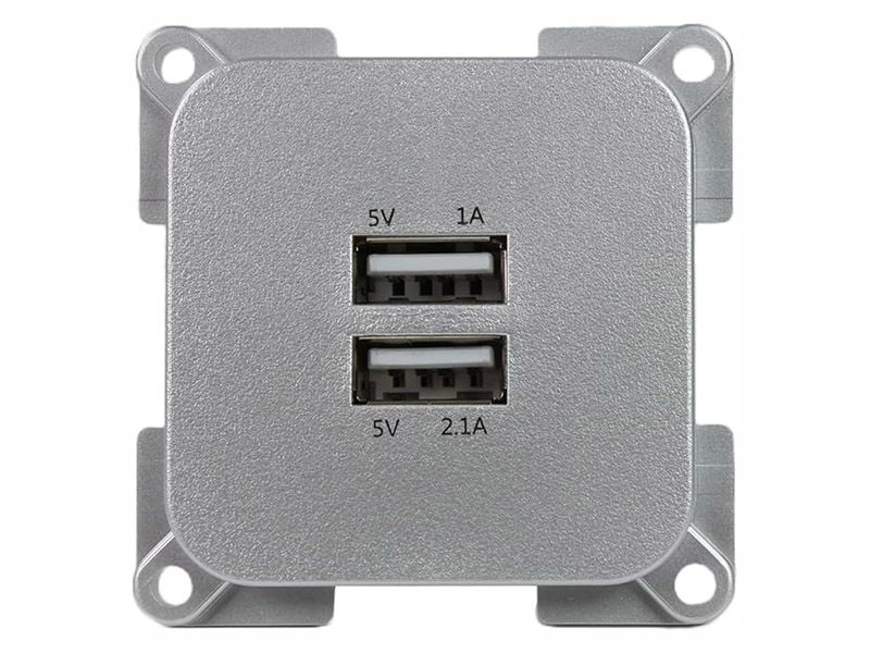 Haba C-Line USB silberne Steckdose