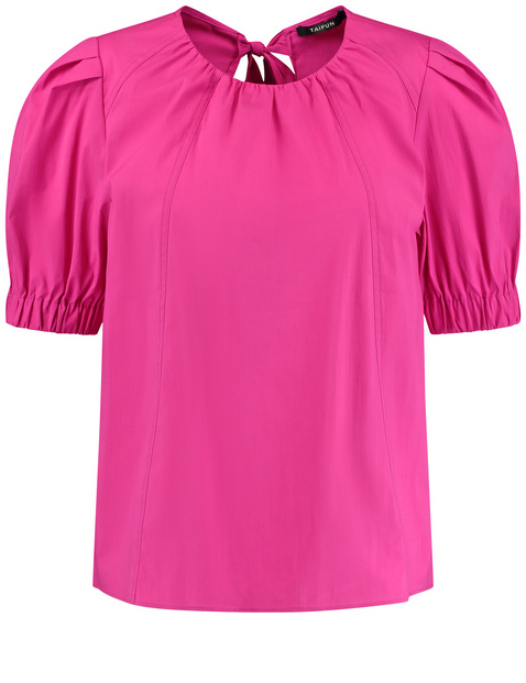 Baumwollbluse mit Volumenärmeln