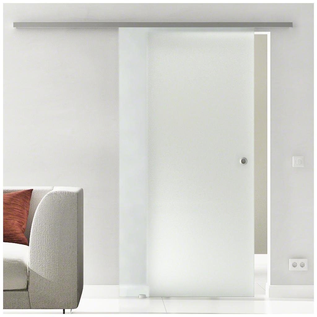 Hadeco Glasschiebetür Hadeco Slimline SoftClose Glasschiebetür 900 x 2050 mm Satiniert