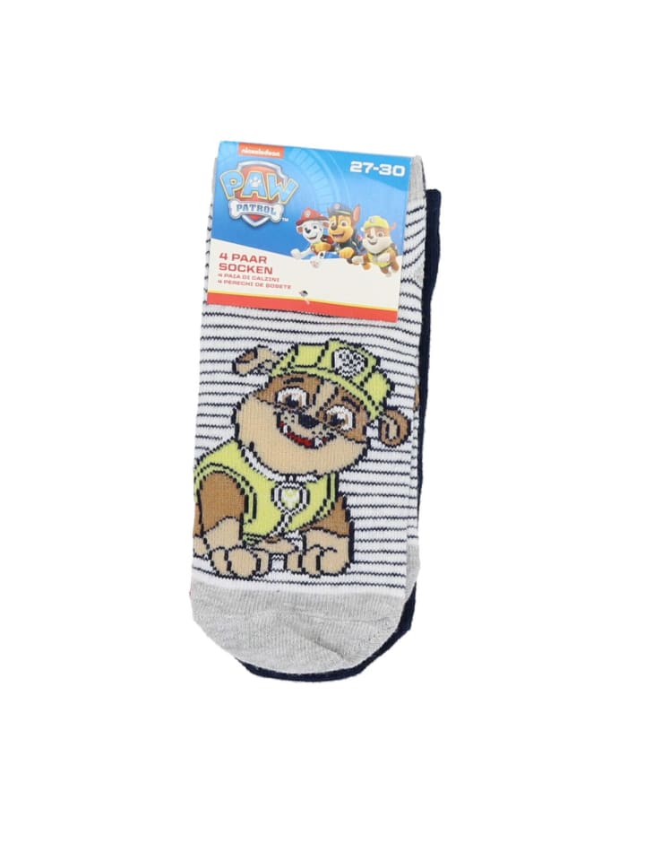 Paw Patrol Paw Patrol Kinder Socken 4er Pack Sneaker Strümpfe  Söckchen in mehrfarbig günstig kaufen