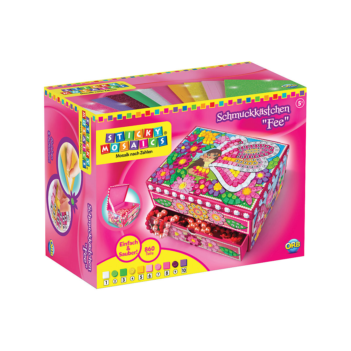 Sticky Mosaics Glitzernde Schmuckbox Fee