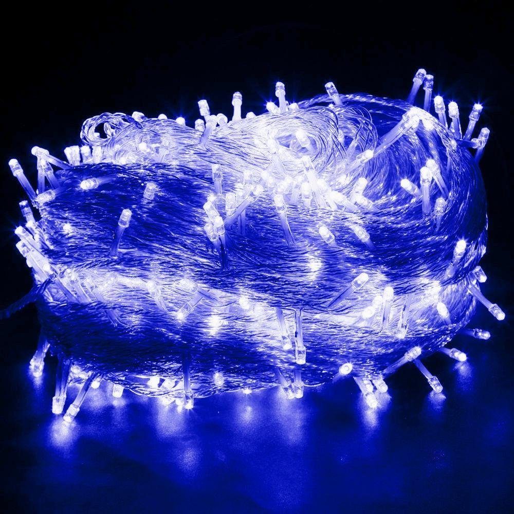 LETGOSPT Lichterkette LED Lichterkette, 200/500/1000 LED mit EU stecker Lichterkettenvorhang, Fensterleuchten mit 8 Modi IP44 Wasserfest