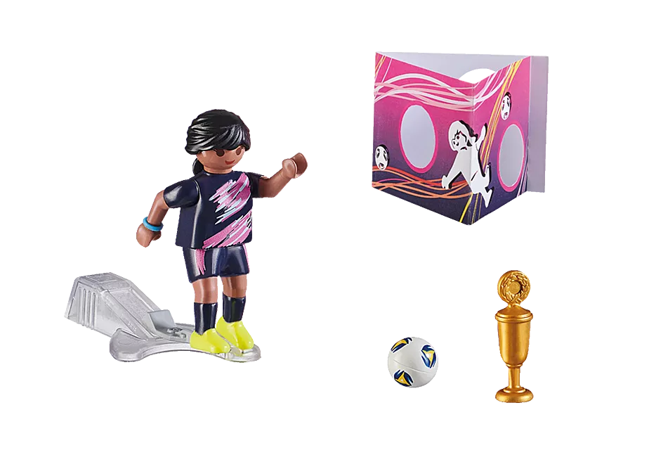 Fu&szlig;ballerin mit Torwand
