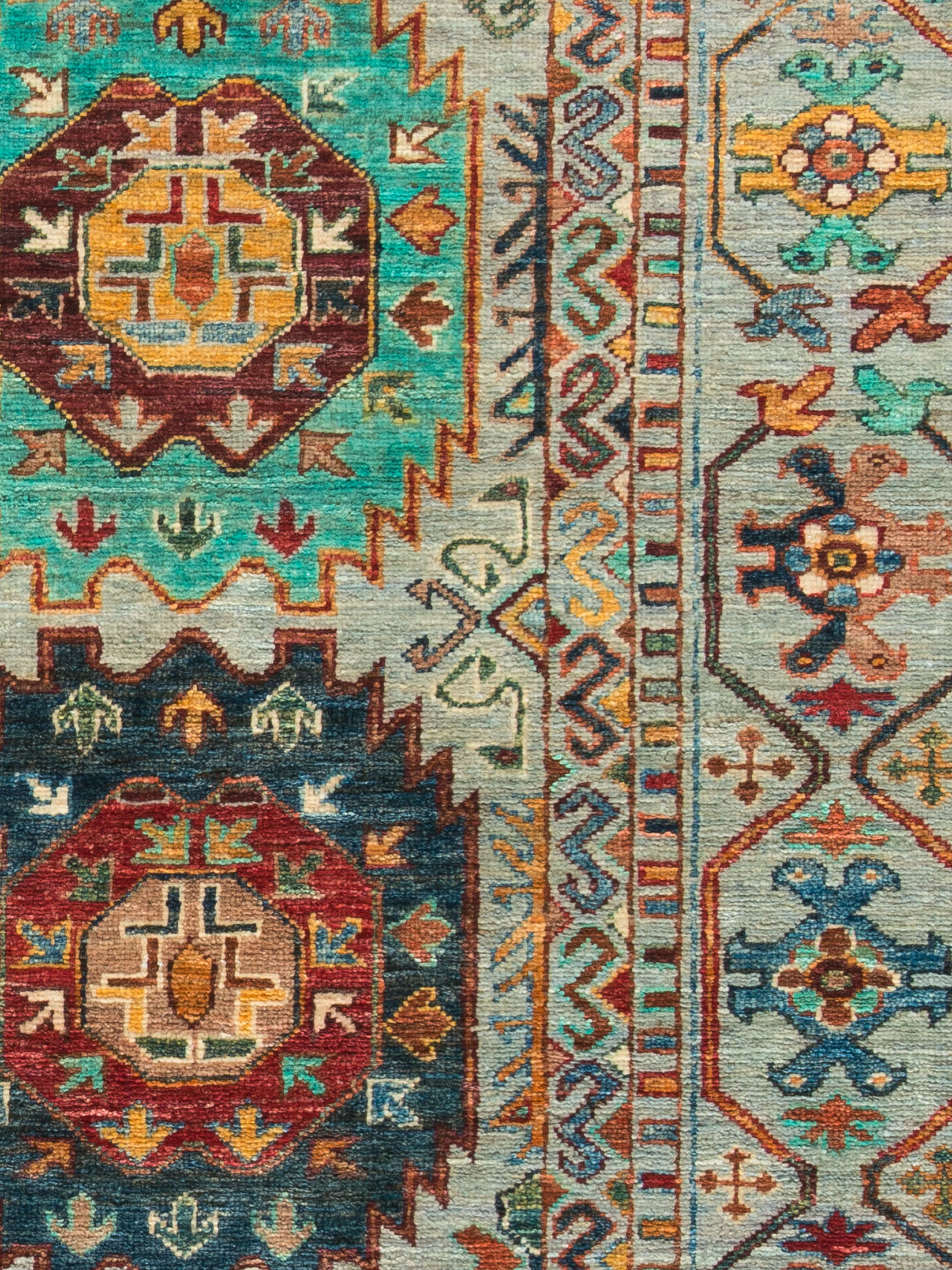 Kazak Ghazni ca. 178 x 248 cm, Unikat / Einzelstück