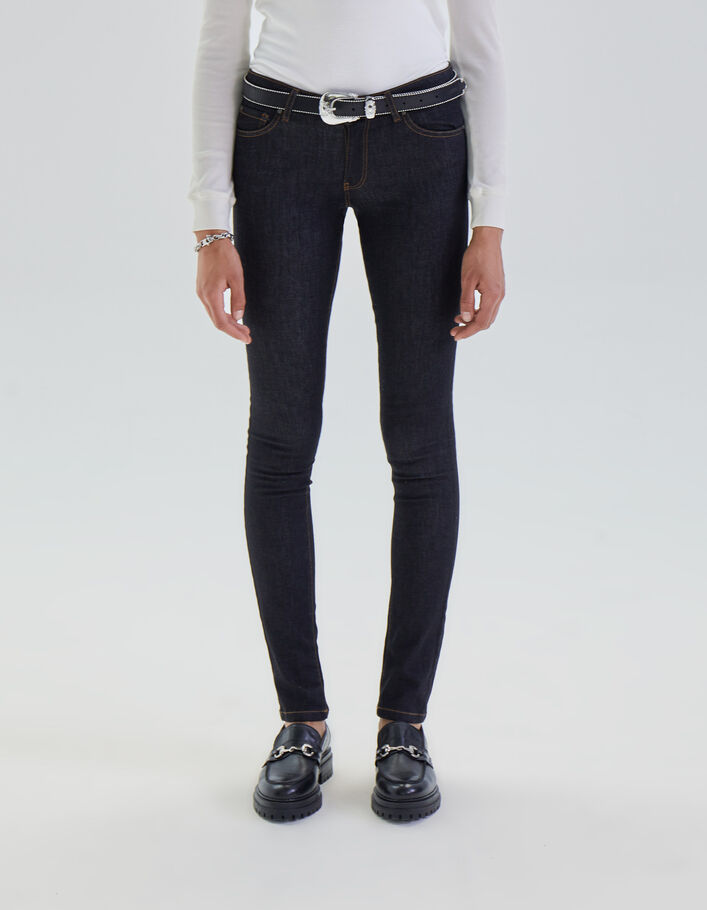 Jean SLIM noir taille basse femme