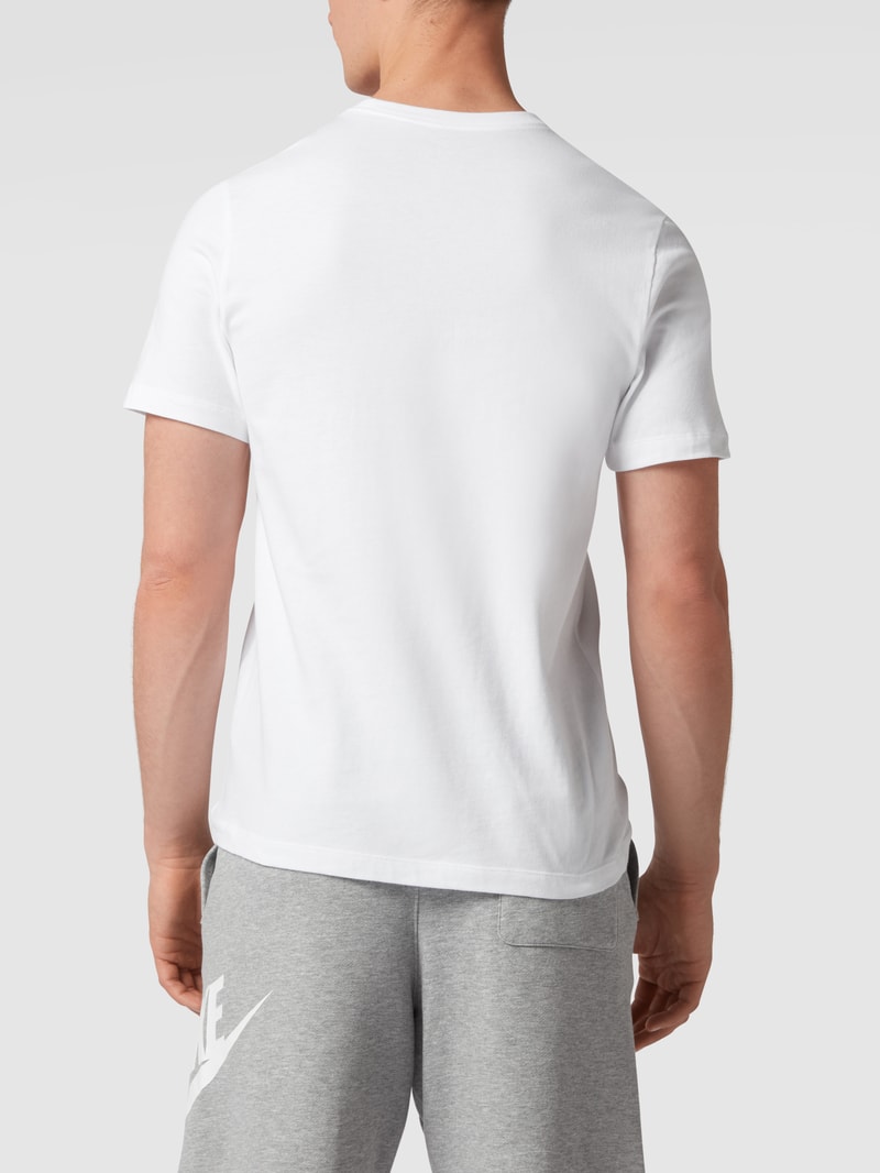 T-Shirt mit Melange-Optik Modell 'CLUB' in weiß
