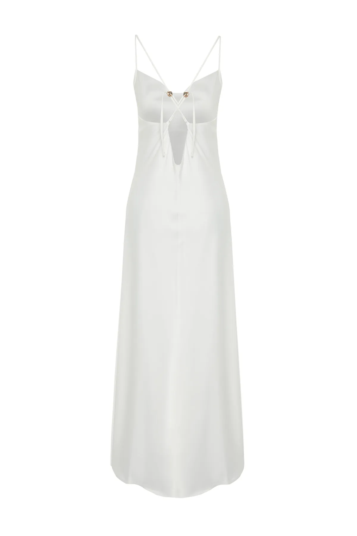 Trendyol Collection  Weißes Brautaccessoire aus Satin für Hochzeit/Nikah, elegantes Abendkleid TPRSS24EL00002