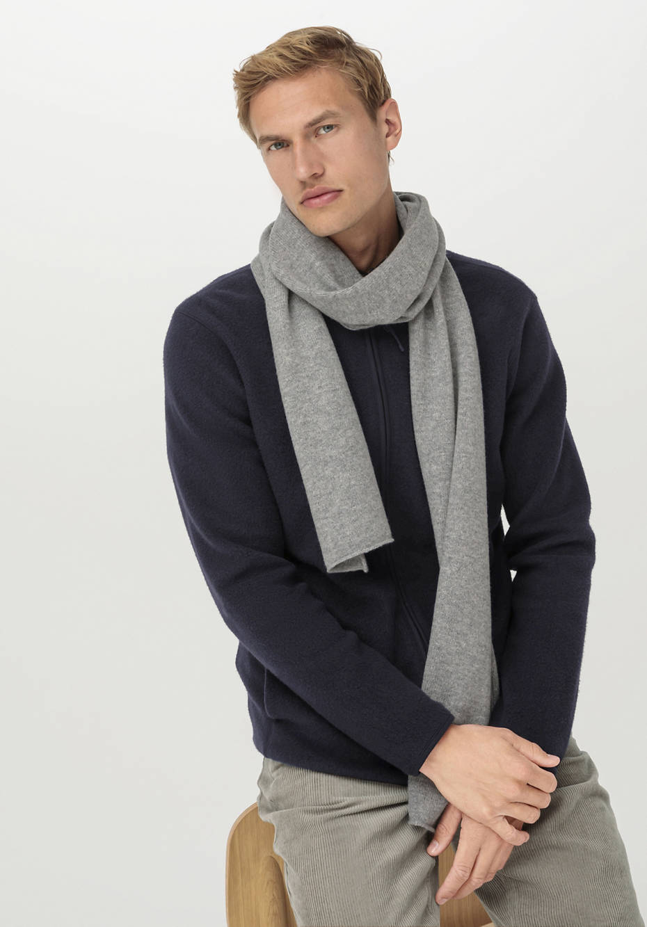 Strickschal aus Bio-Merinowolle mit Kaschmir
