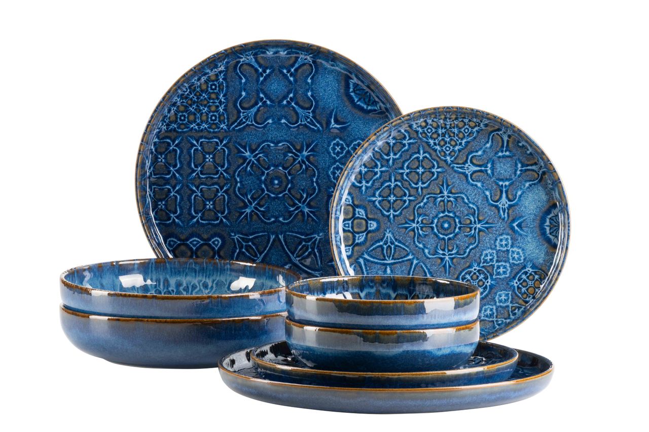 Mäser Serie Traditional Tiles, Kombiservice 8 teilig für 2 Personen