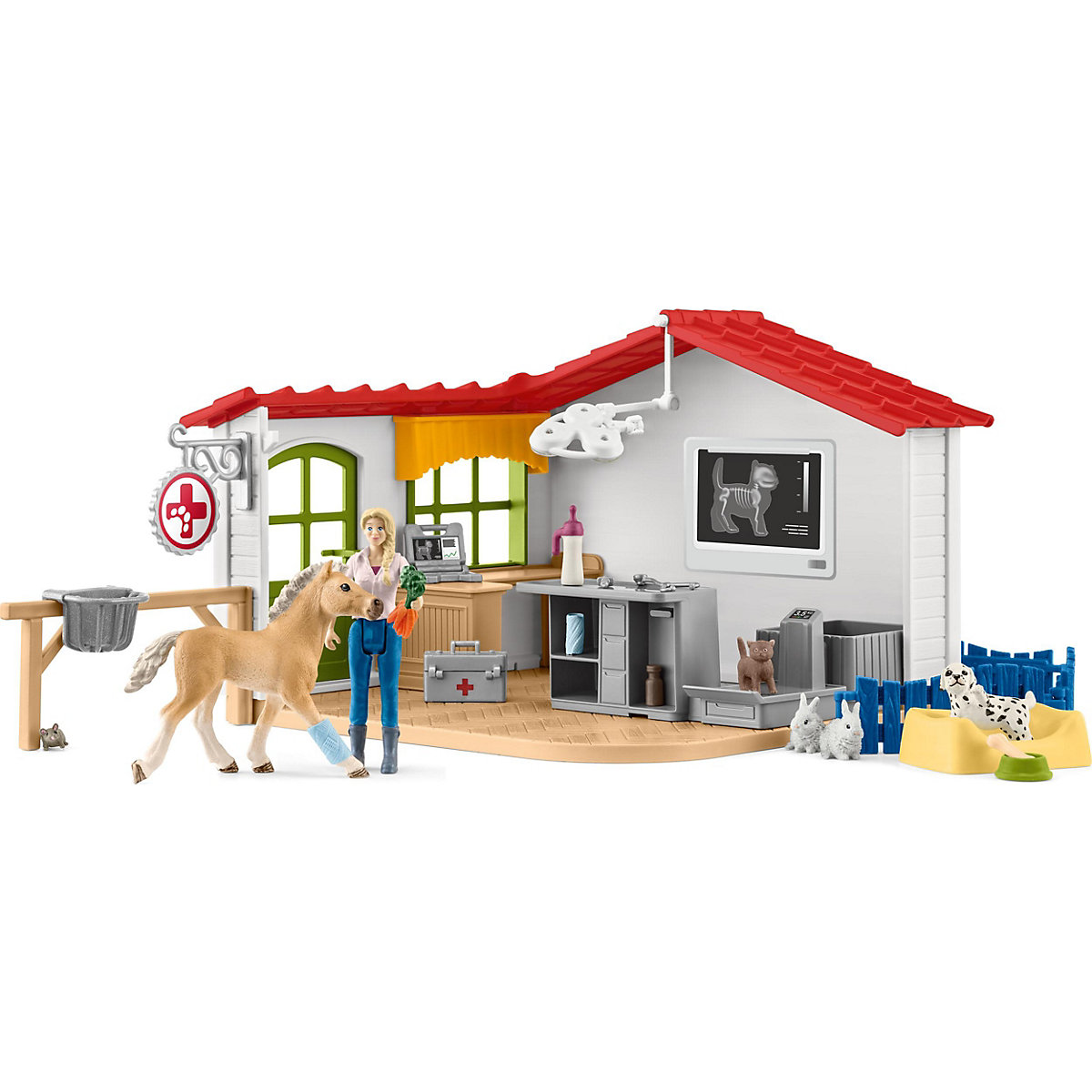 Schleich Farm World 42502 Tierarzt-Praxis mit Haustieren