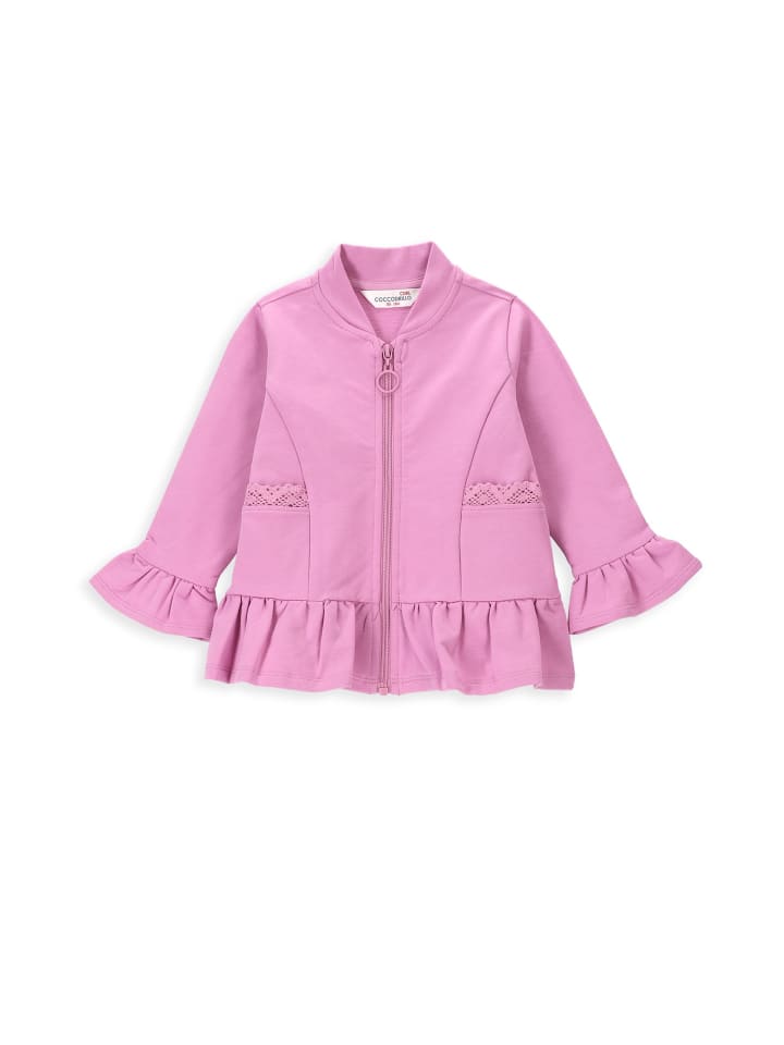 Coccodrillo Sweatshirt mit Reißverschluss in rosa günstig kaufen