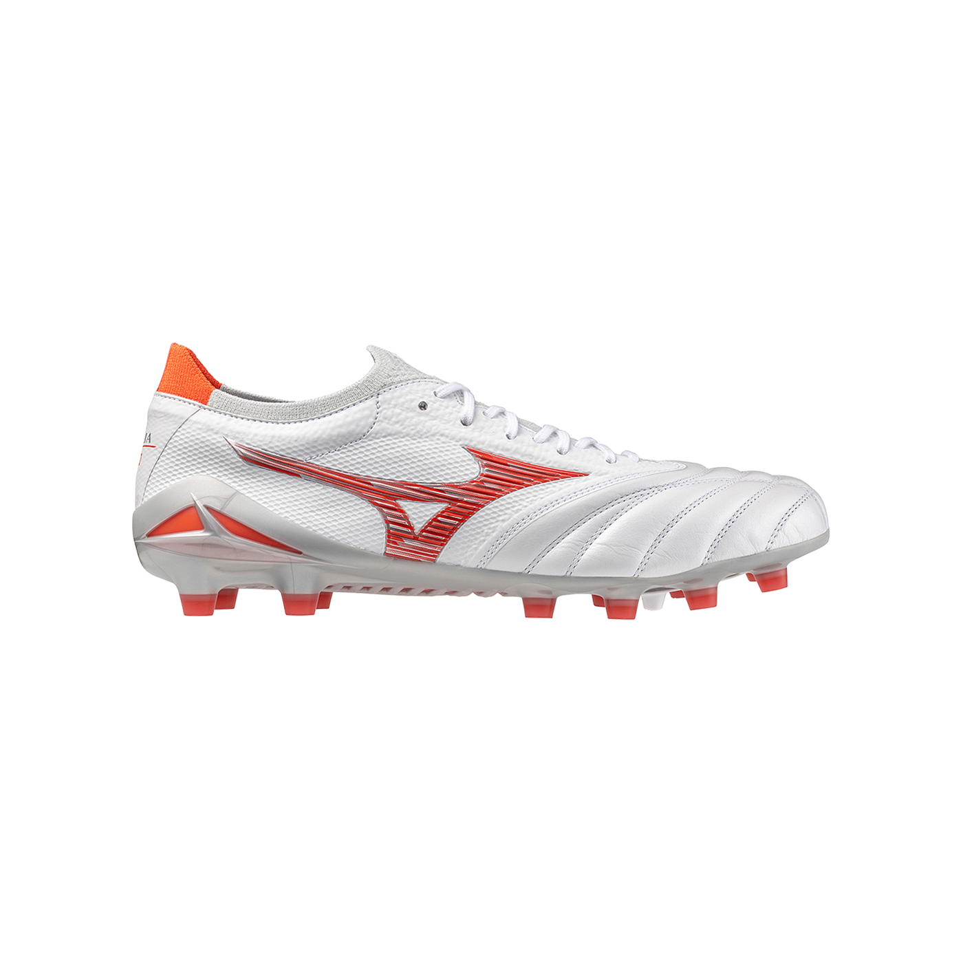 Mizuno Morelia Neo IV Alpha Made in Japan FG Charge Weiss Rot F60