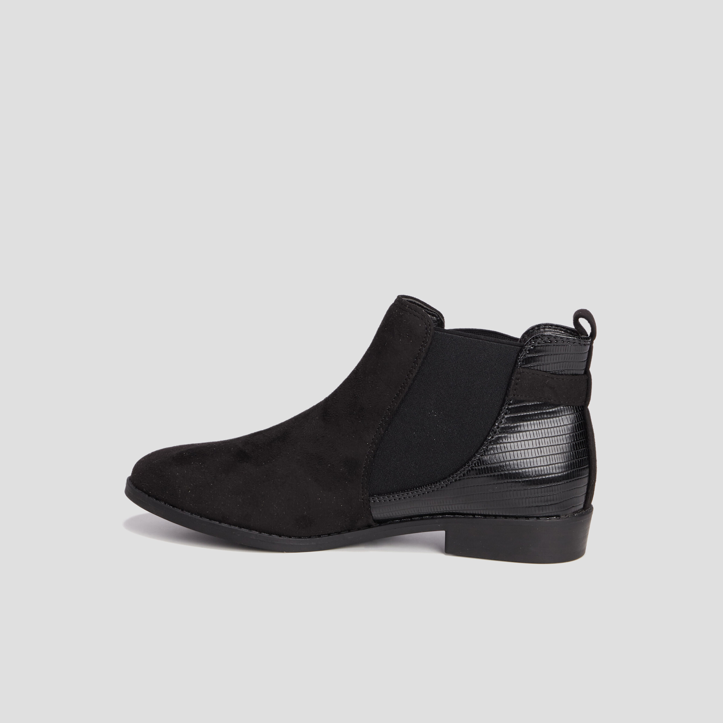Bottines chelsea avec boucles noir femme | La Halle