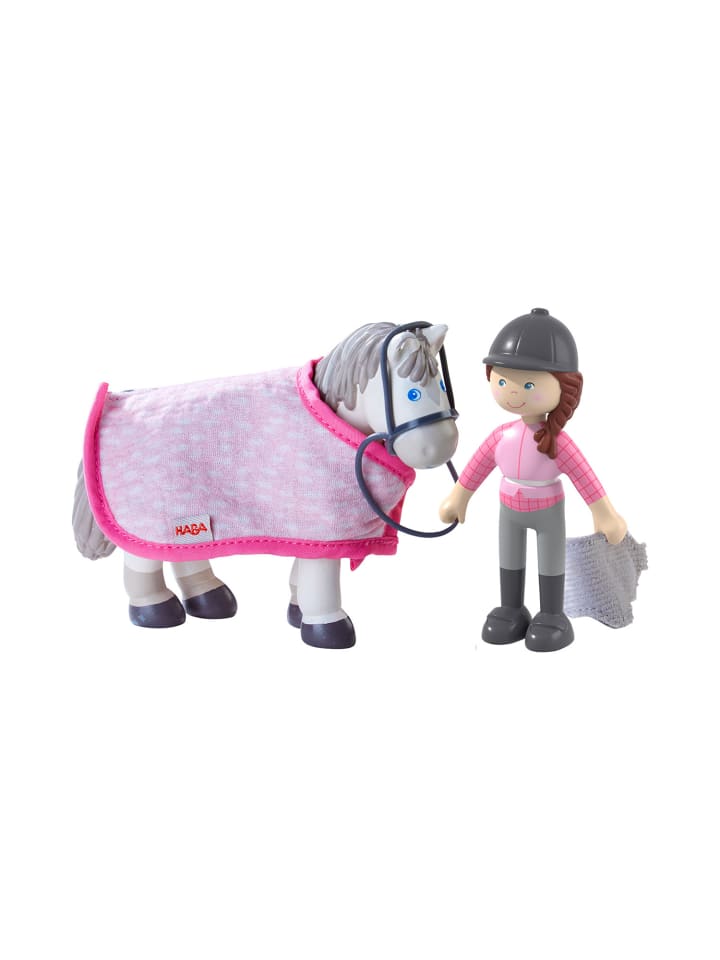 Haba Minipuppe Little Friends – Reiterin Sanya und Pferd Saphira in mehrfarbig günstig kaufen onesize