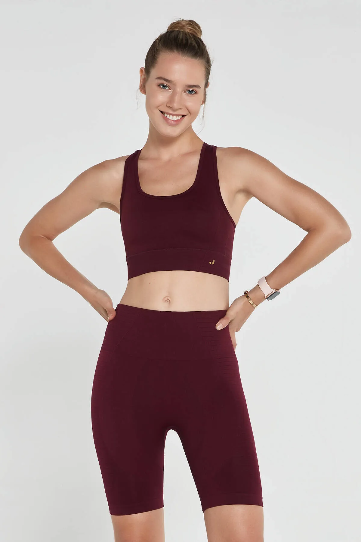 Jerf  Gela Double Layer Kompress Sport-BH Weinrot