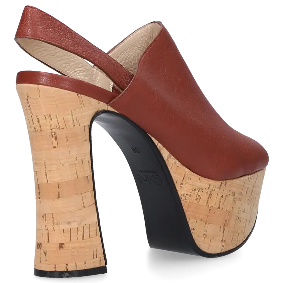 Chloé - Peeptoes ANGEL Kalbsleder braun - braun