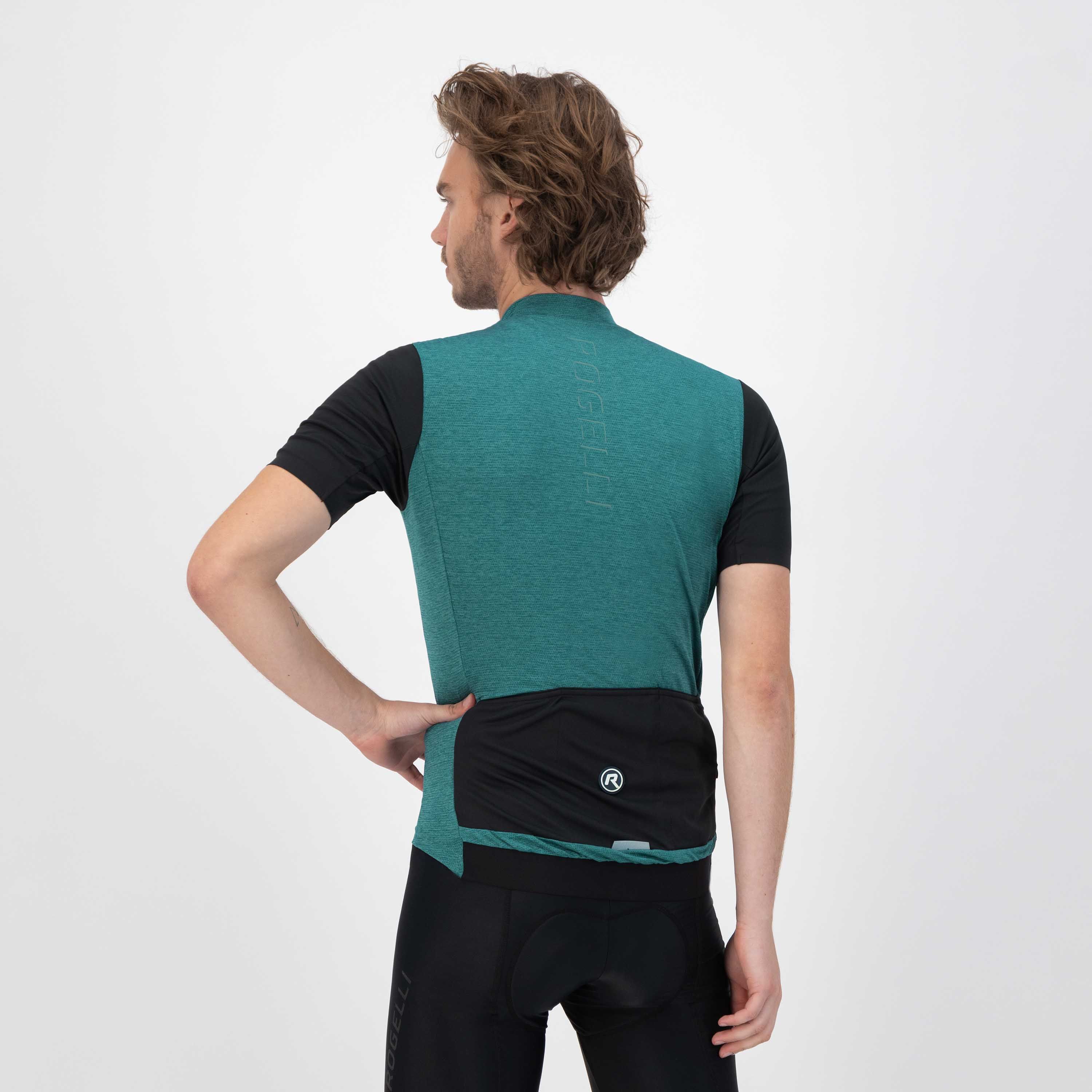 Rogelli Melange Blau/Schwarz Herren Radtrikot Kurzarm