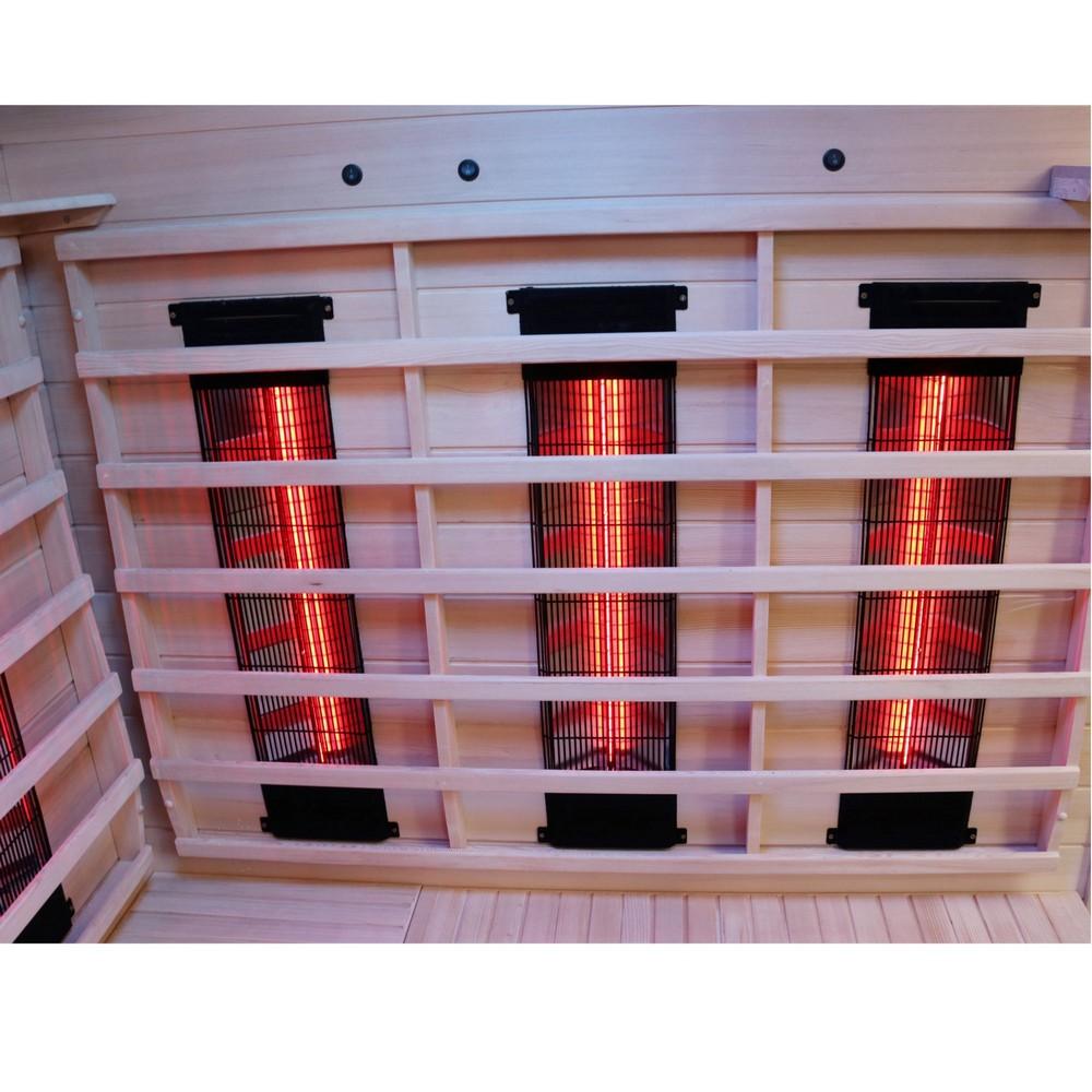 Dewello Infrarotkabine Infrarotsauna BRANDON 140cm x 140cm x 190cm Vollspektrumstrahler