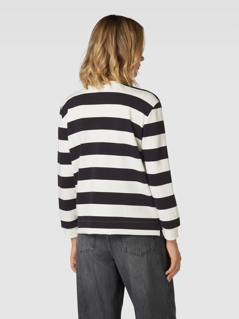 Pullover mit Streifenmuster in schwarz