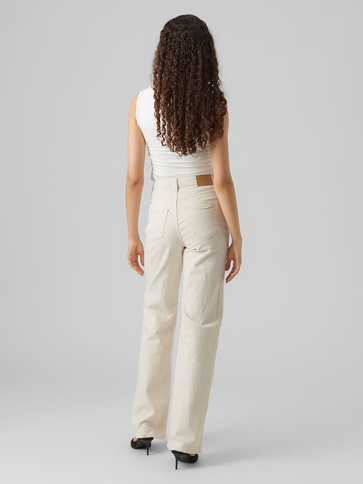 Vero Moda Jeans - Regular Fit - in Creme günstig kaufen