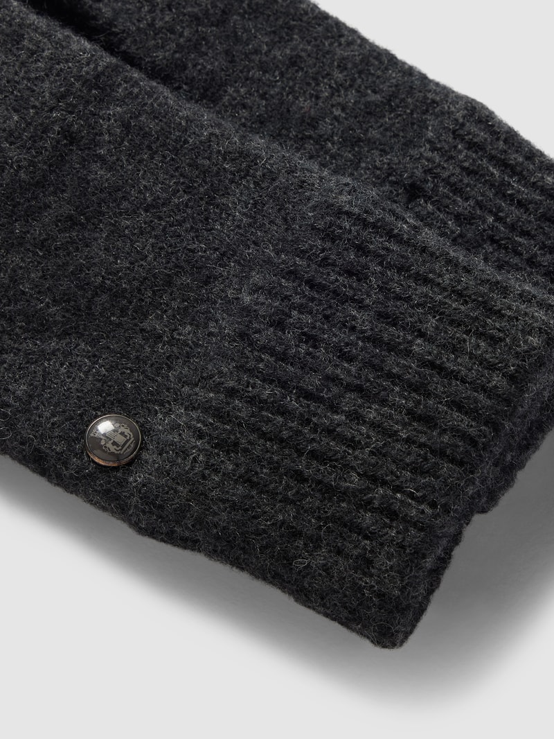 Handschuhe mit Label-Detail in anthrazit