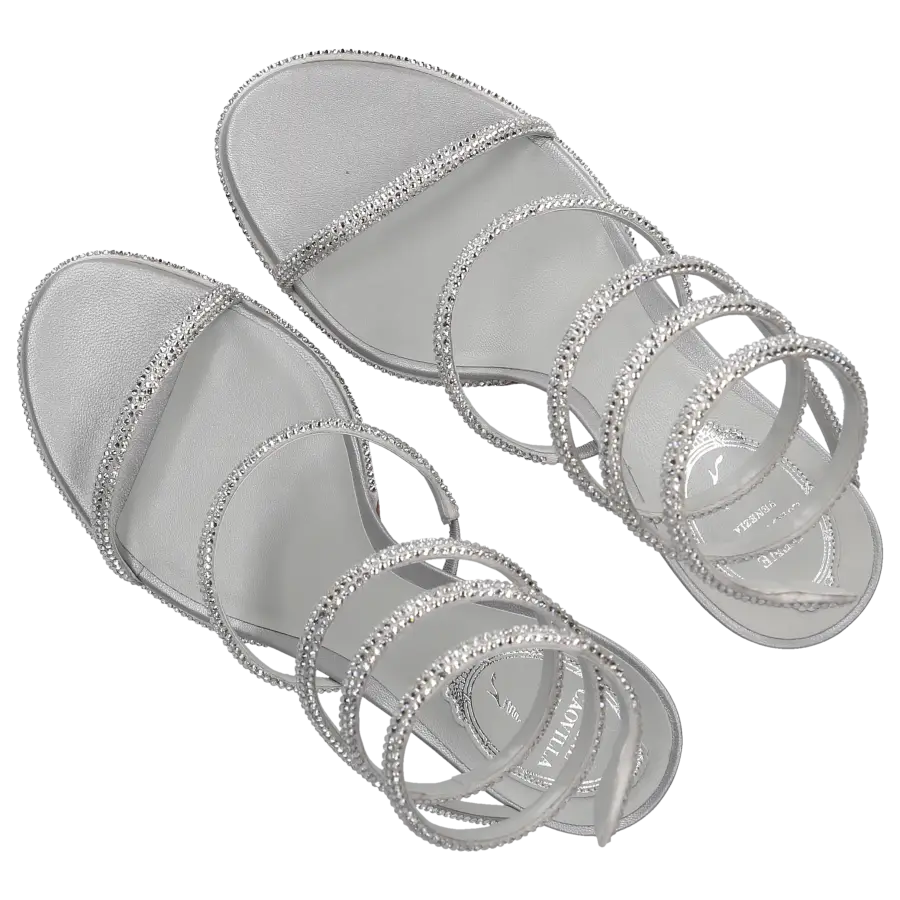 Rene Caovilla - Sandalen CLEO Satin - grau
