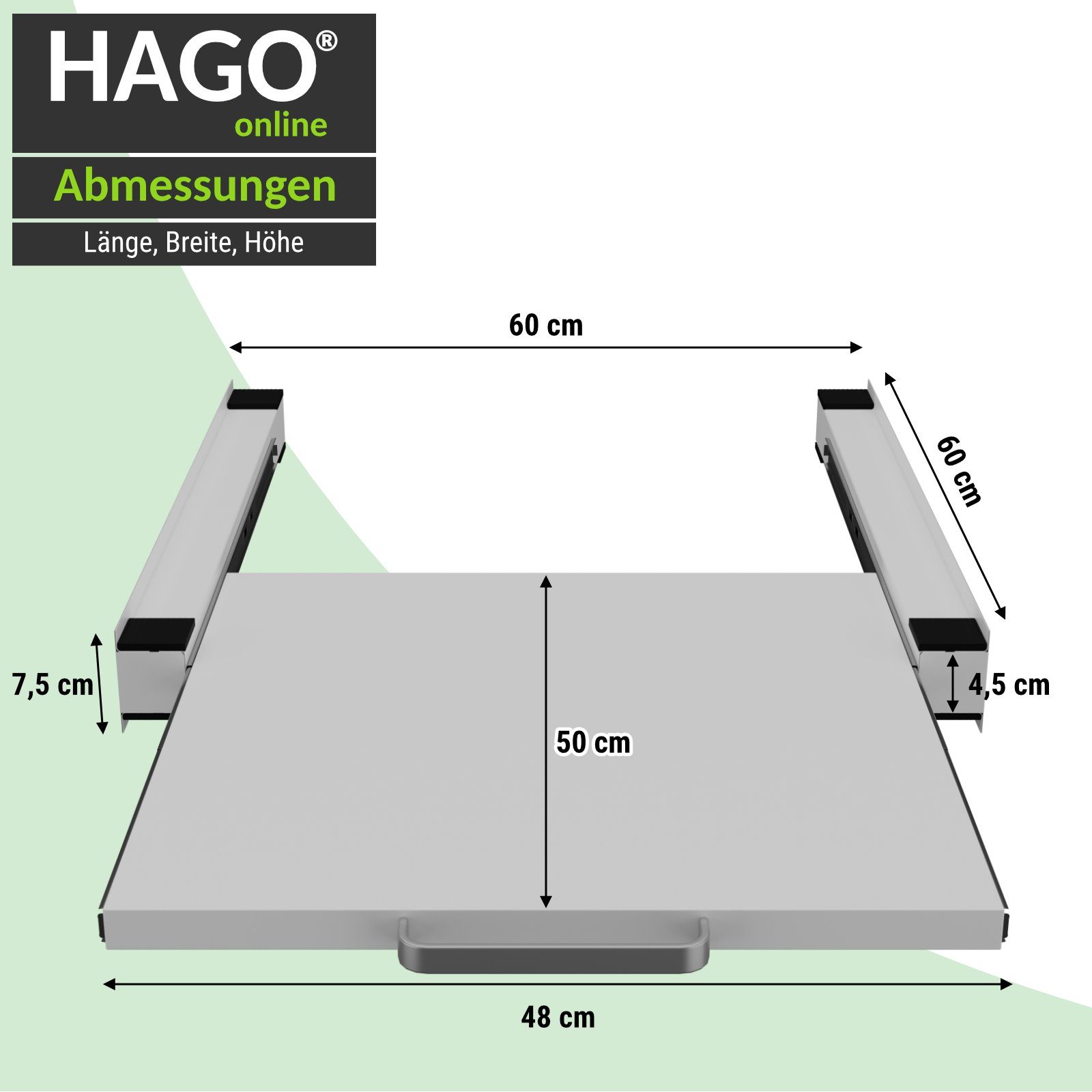 HAGO Zwischenbaurahmen Waschmaschinen Verbindungsrahmen Wäschetrockner Trockner Stapelrahmen