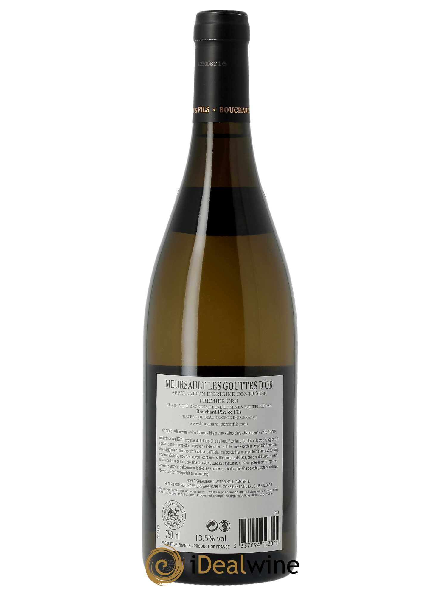 Meursault 1er Cru Les Gouttes d'Or Bouchard Père & Fils  2021 - Lot de 1 Bouteille