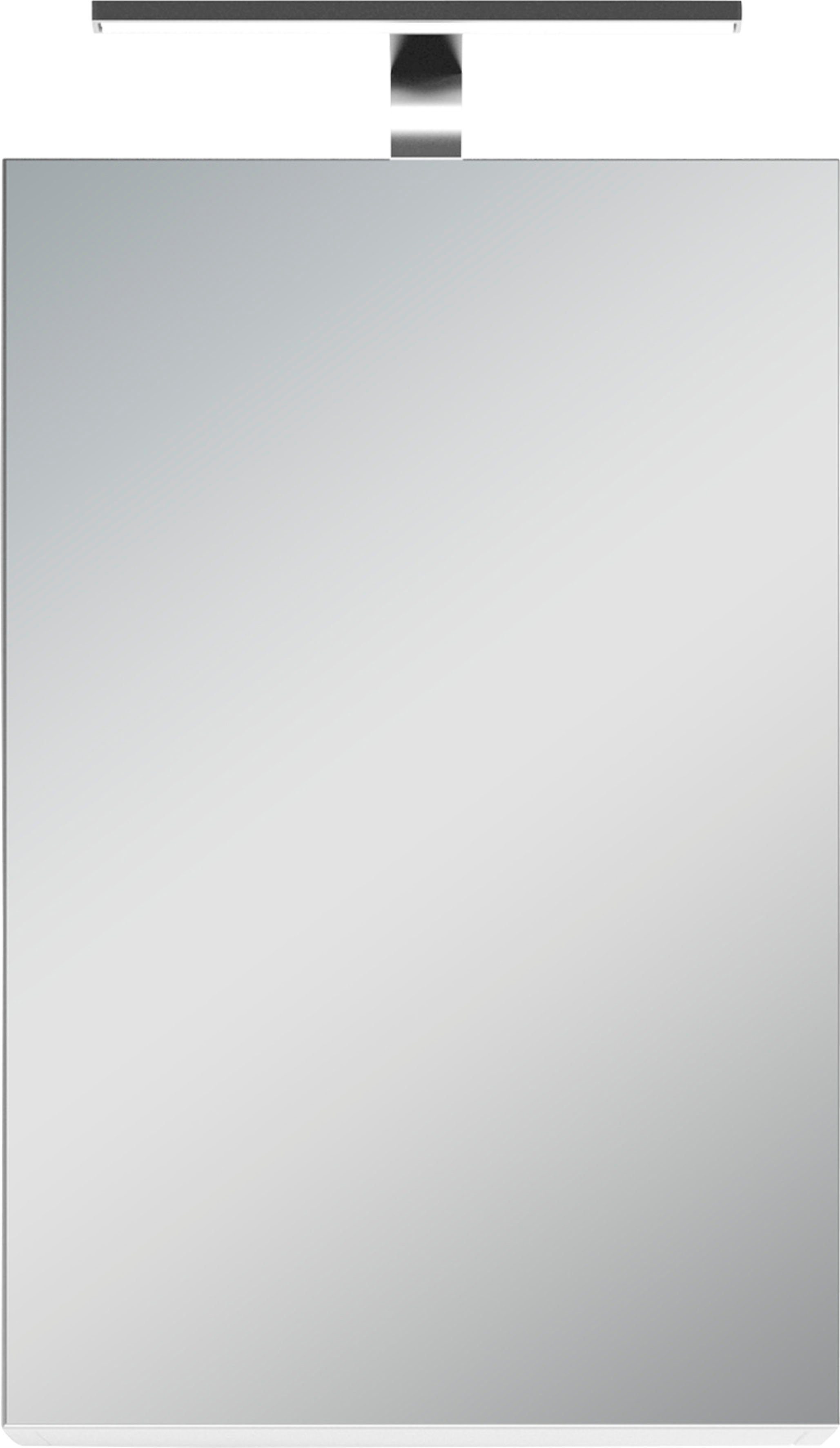 byLIVING Spiegelschrank Spree Breite 40 cm, 1-türig, mit LED Beleuchtung und Schalter-/Steckdosenbox