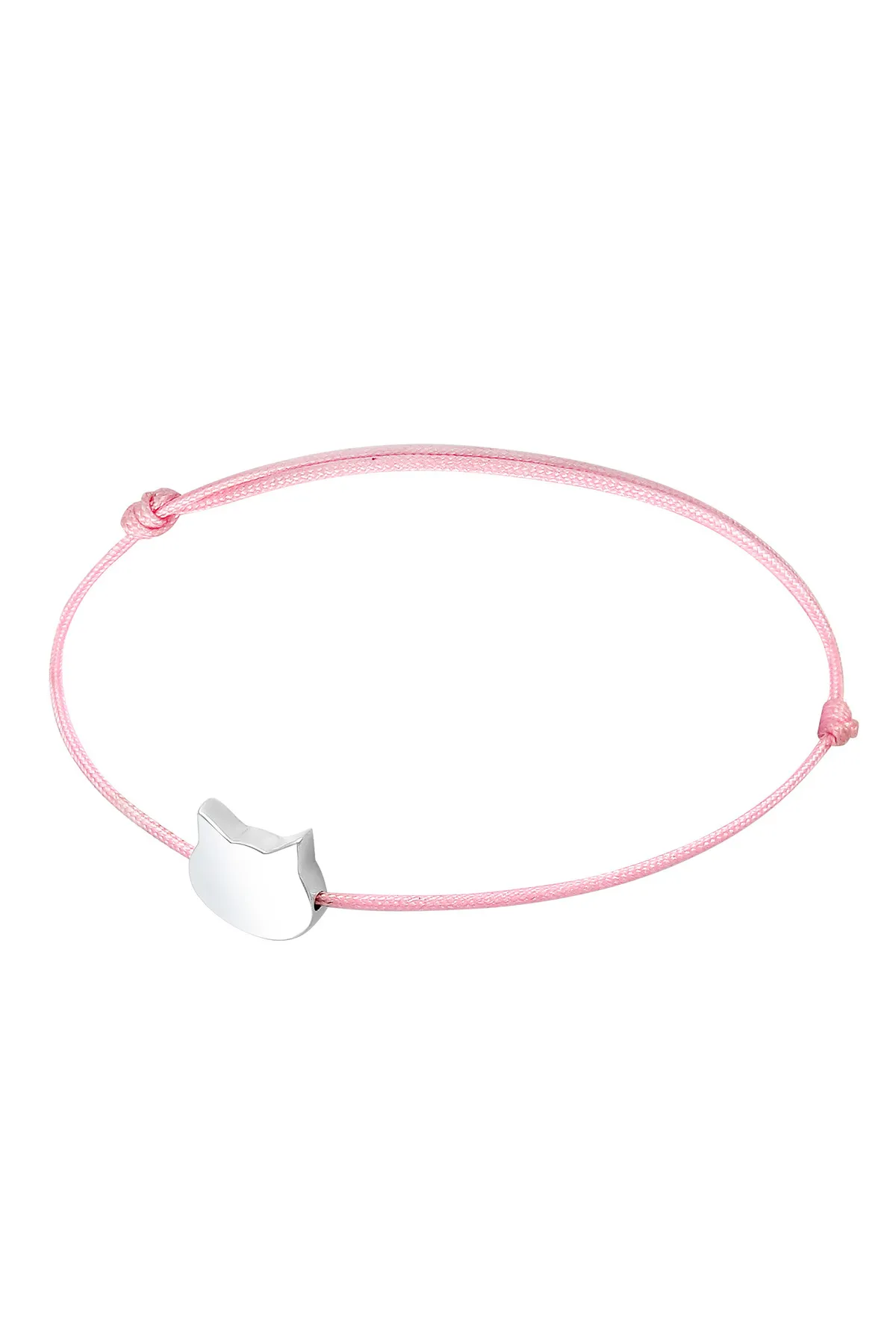 ELLI  Armband Kinder Kids Katze Rosa Nylon Niedlich 925 Silber