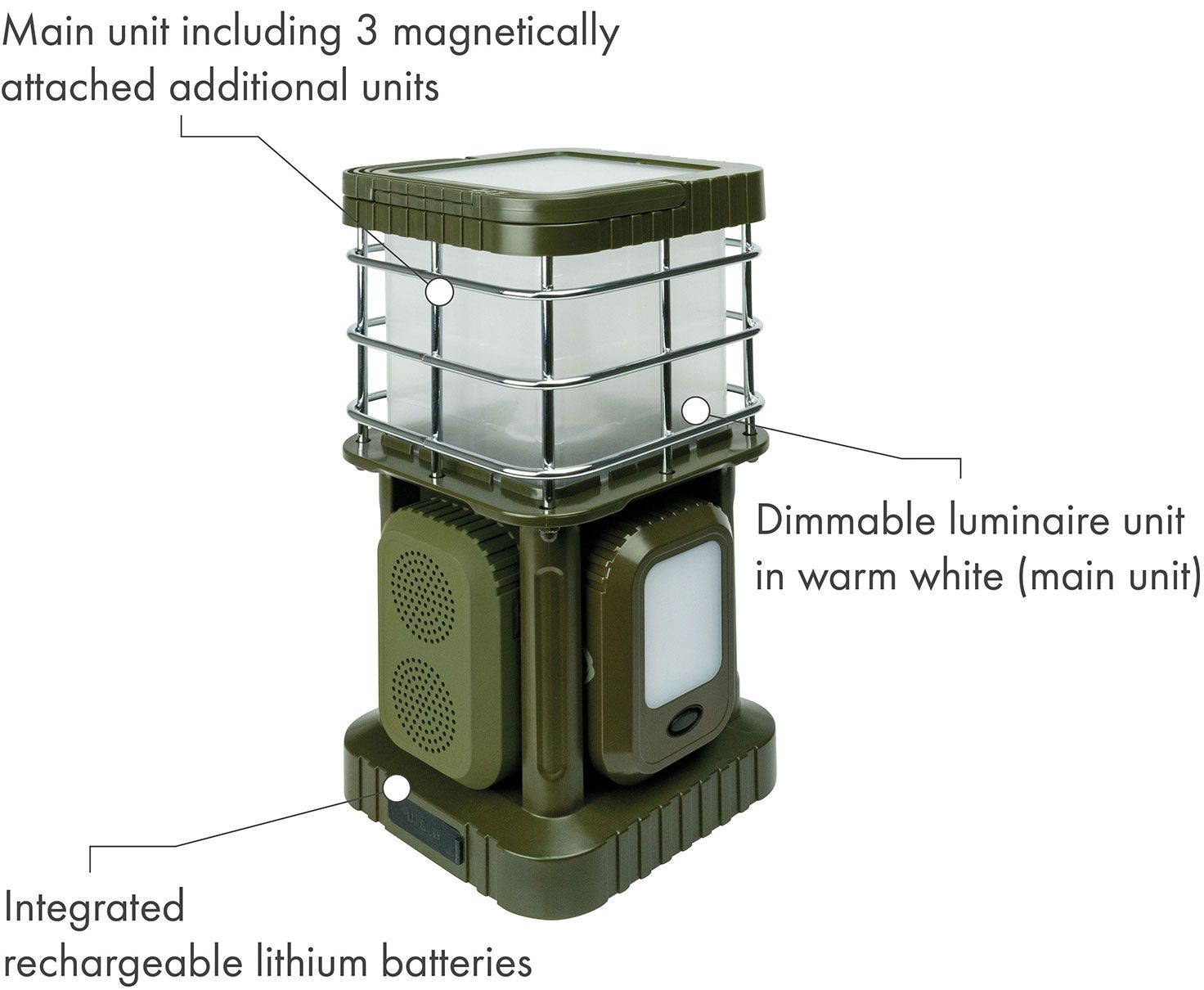 Schwaiger LED-Campingleuchte mit Bluetooth Lautsprecher