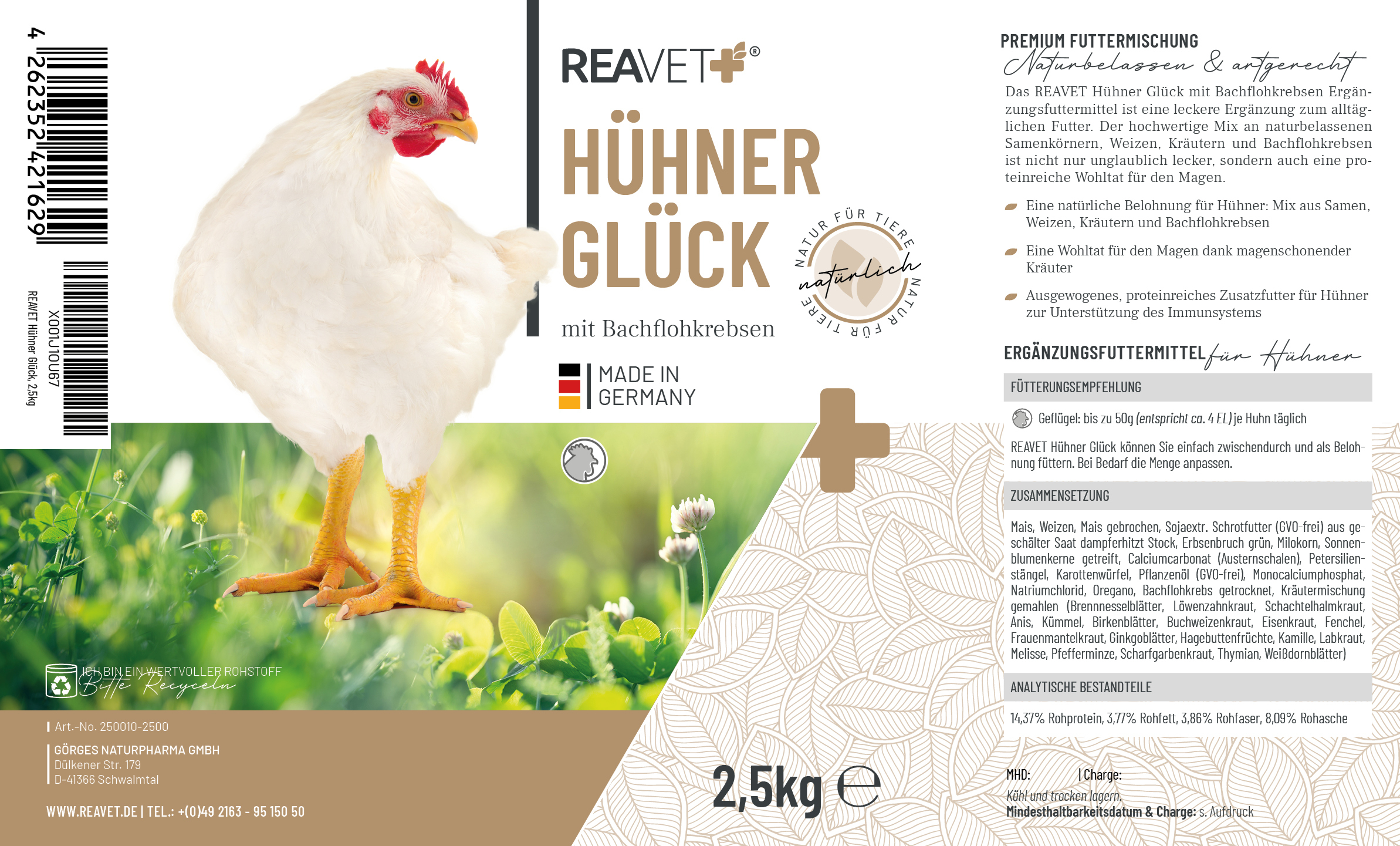 REAVET Zubehör REAVET Hühner Glück - Hühnerfutter 2,5kg