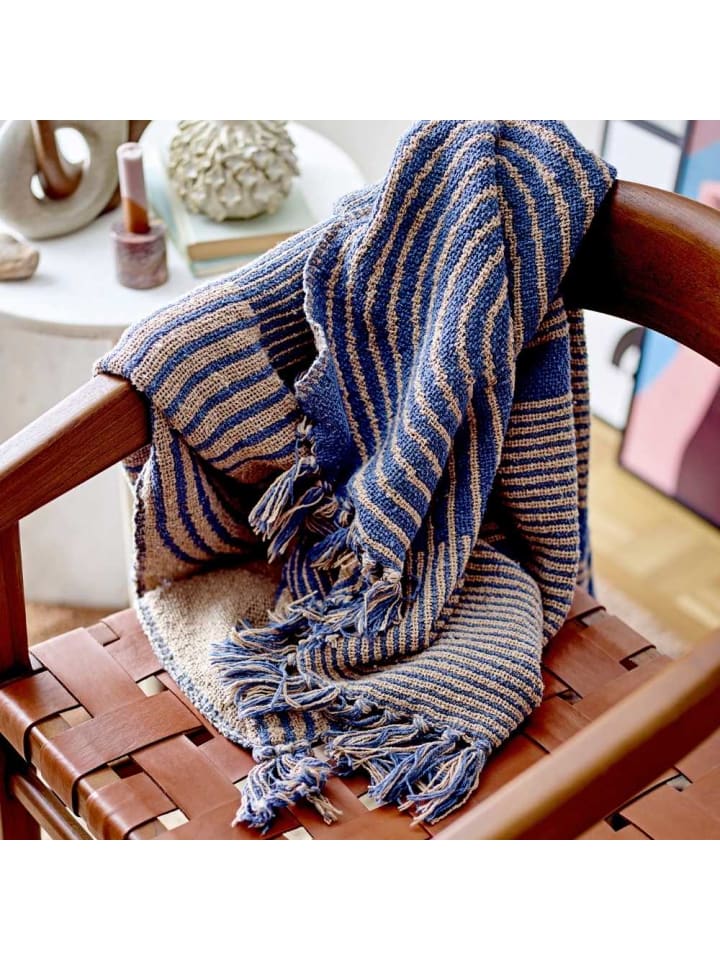 Bloomingville Decke TIFFANY Blau 160x130 cm günstig kaufen onesize