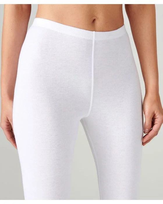 Legging long, fine côte Thermolactyl