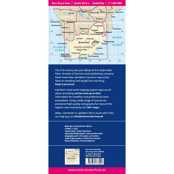 RKH WMP SÜDAFRIKA 1 : 1.400 000 - Straßenkarte