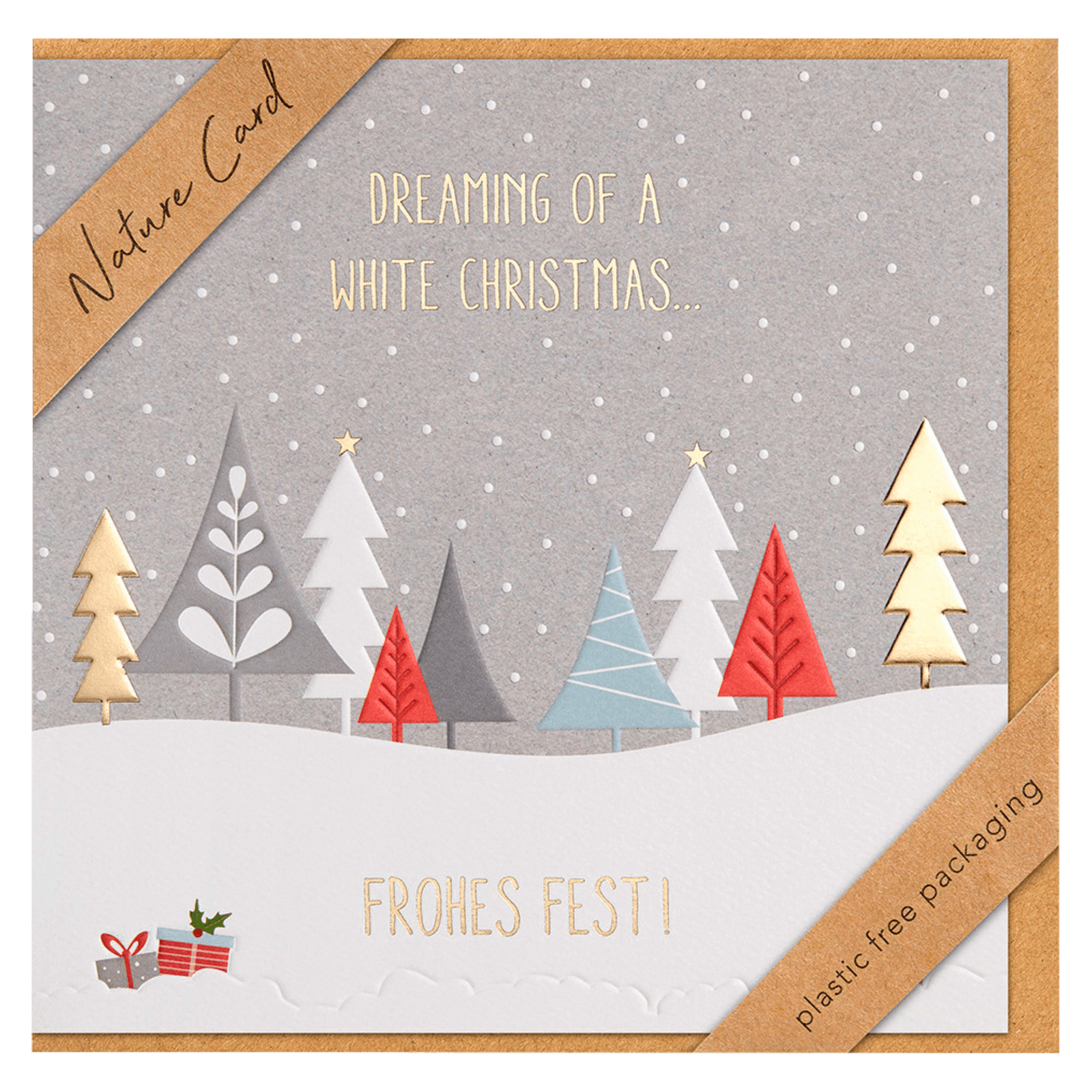 Weihnachtskarte Nature Card quadratisch 1 Stück