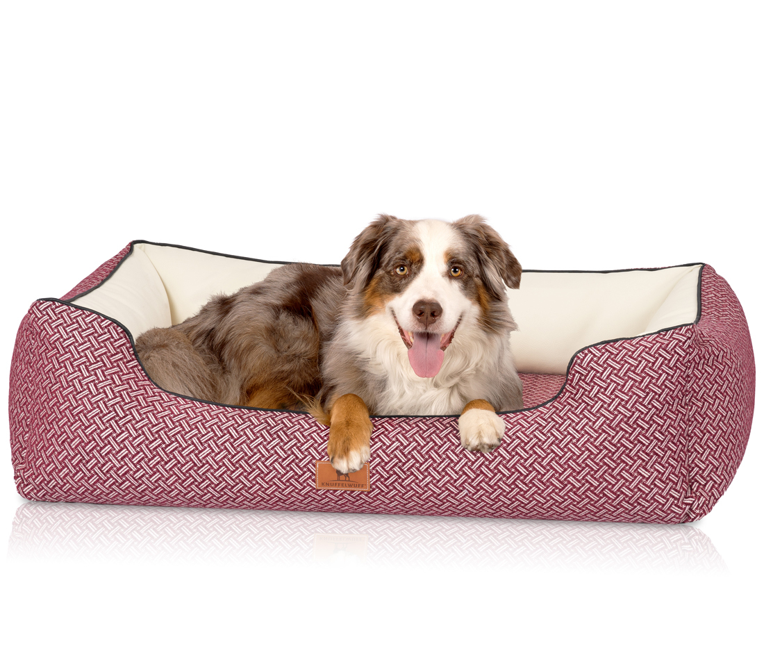 Knuffelwuff Hundebetten Knuffelwuff orthopädisches Design Hundebett Sanford rot XL