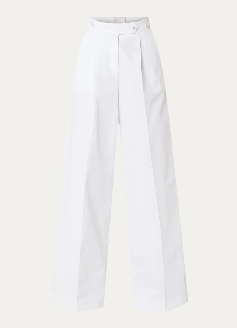 Givenchy high-waisted wide-fit trousers with side pockets and pleat detail