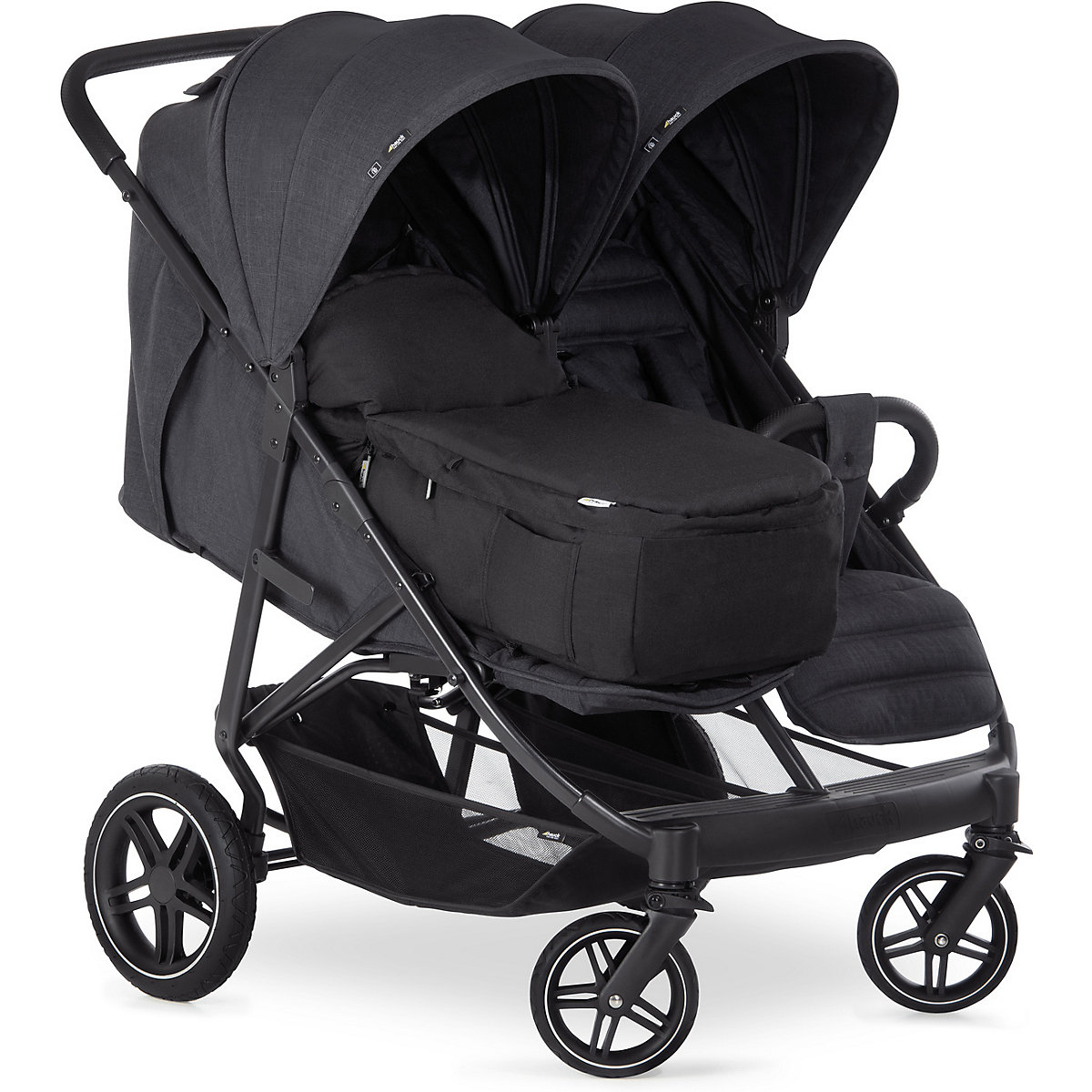 Geschwisterwagen Uptown Duo, Melange Black