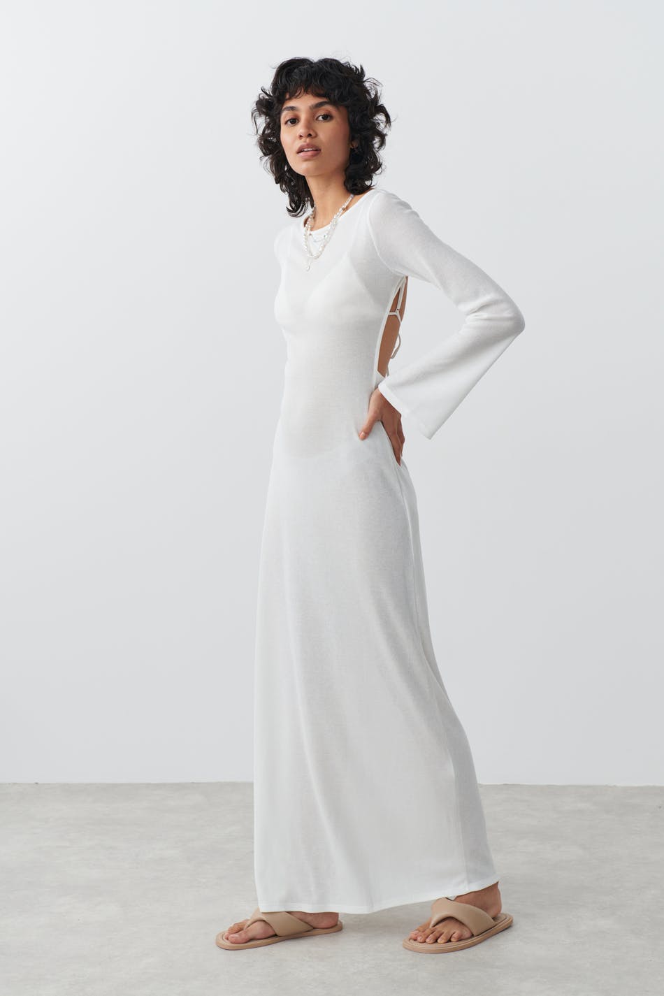 Open back maxi dress